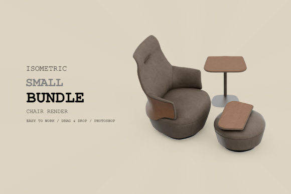 Isometric Armchair 3D Rendering Pack 160