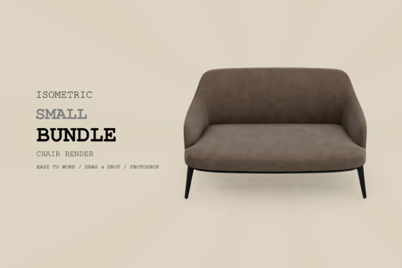 Isometric Armchair 3D Rendering Pack 164