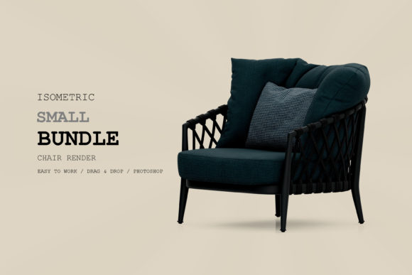Isometric Armchair 3D Rendering Pack 176