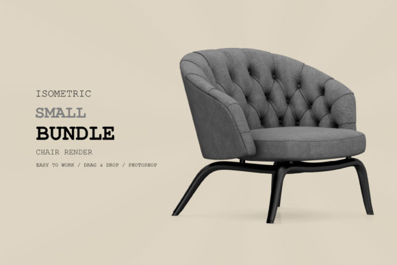 Isometric Armchair 3D Rendering Pack 184