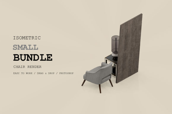 Isometric Chair 3D Render Pack 111