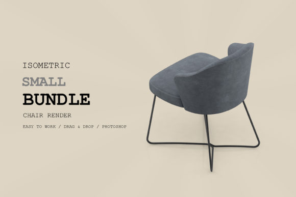 Isometric Chair 3D Render Pack 136