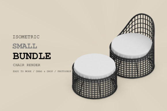 Isometric Chair 3D Render Pack 181