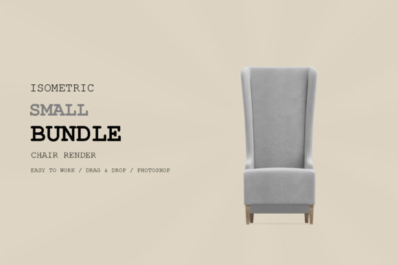 Isometric Chair 3D Render Pack 184