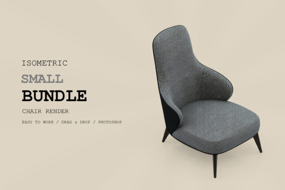 Isometric Chair 3D Render Pack 201