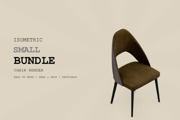 Isometric Chair 3D Render Pack 203