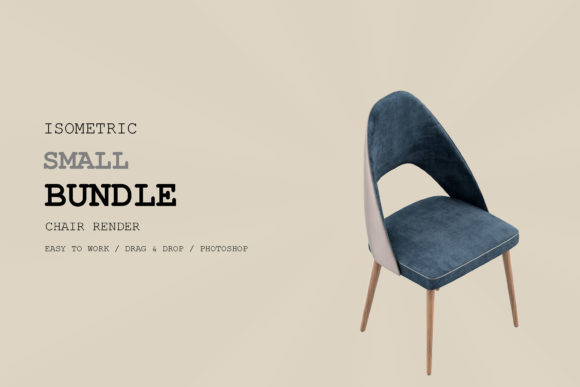 Isometric Chair 3D Render Pack 209