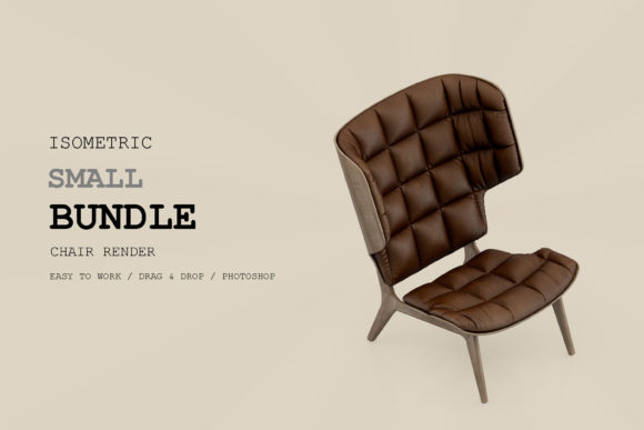 Isometric Chair 3D Render Pack 228