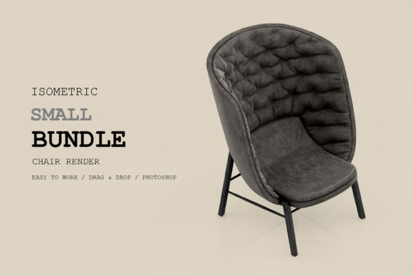 Isometric Chair 3D Render Pack 229
