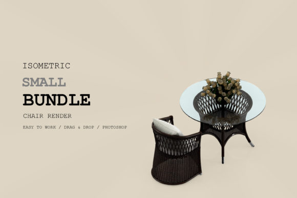 Isometric Chair 3D Render Pack 245