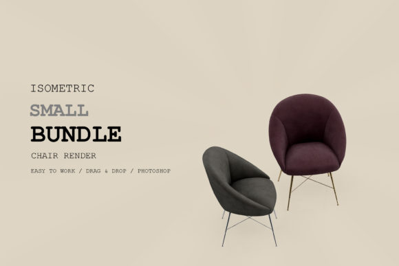 Isometric Chair 3D Render Pack 249