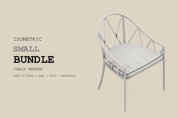 Isometric Chair 3D Render Pack 253