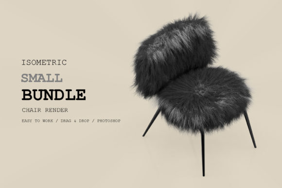Isometric Chair 3D Render Pack 263