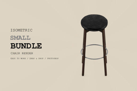 Isometric Chair 3D Render Pack 276
