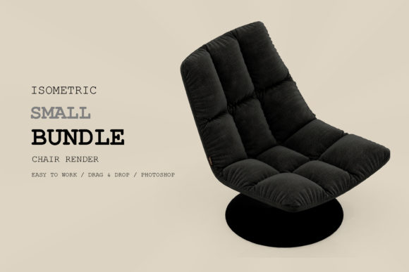 Isometric Chair 3D Render Pack 284
