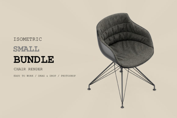 Isometric Chair 3D Render Pack 295