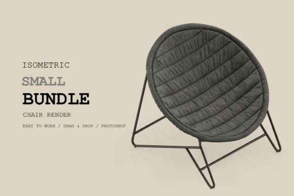Isometric Chair 3D Render Pack 298: A Versatile Asset for Modern Design Projects