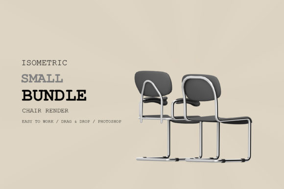Isometric Chair 3D Render Pack 30