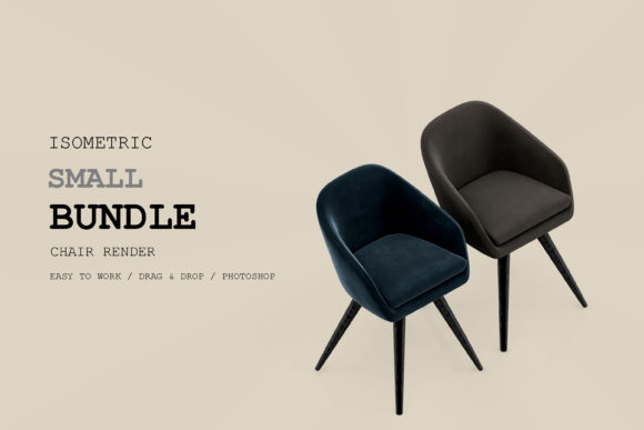 Isometric Chair 3D Render Pack 305