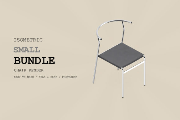 Isometric Chair 3D Render Pack 62: A Versatile Asset for Modern Design Projects