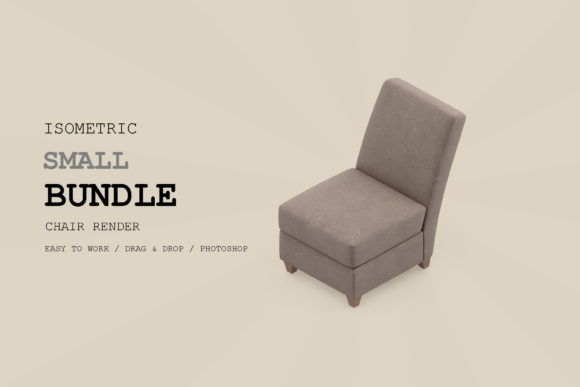 Mastering Isometric Chair 3D Render Pack 73 for Diverse Creative Projects