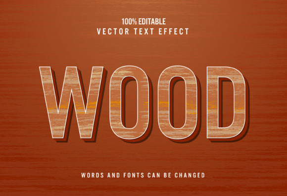 Wood 3d Editable Text Effect