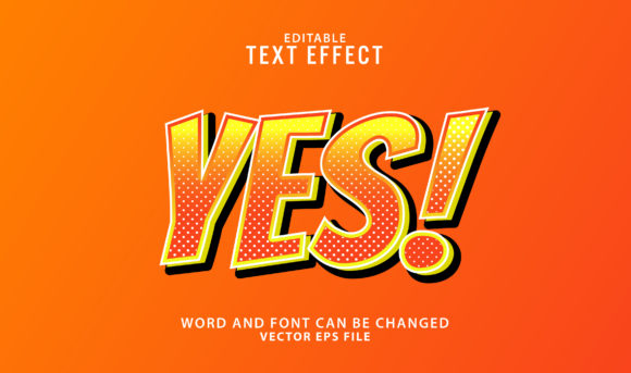 Yes 3d Editable Text Effect
